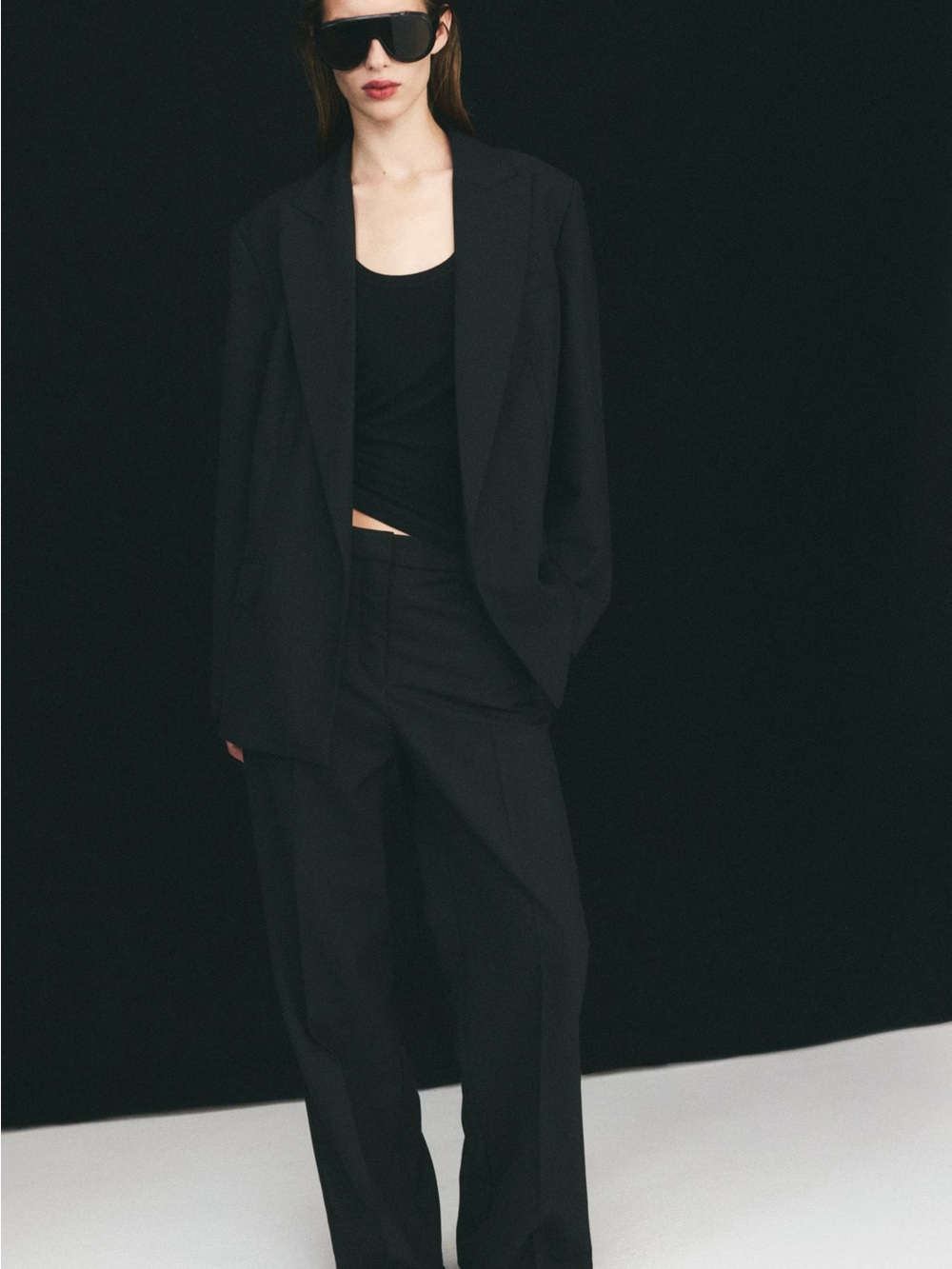 H&M Black Oversized Women's Blazer and Trousers Set